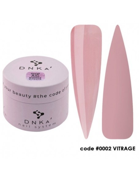 Polygel (Acryl-gel) DNKa No. 02 Vitrage (rosa translúcido), 30 ml
